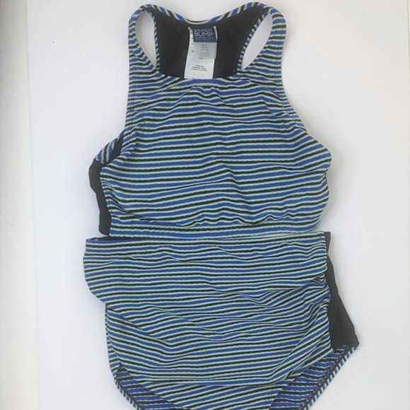 Motherhood Maternity Other - Motherhood MaturnityBeach Bump  Striped Swimsuit